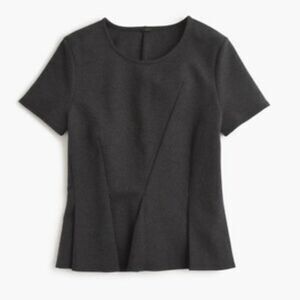 VGUC J.Crew Charcoal Pleated Top Size Medium